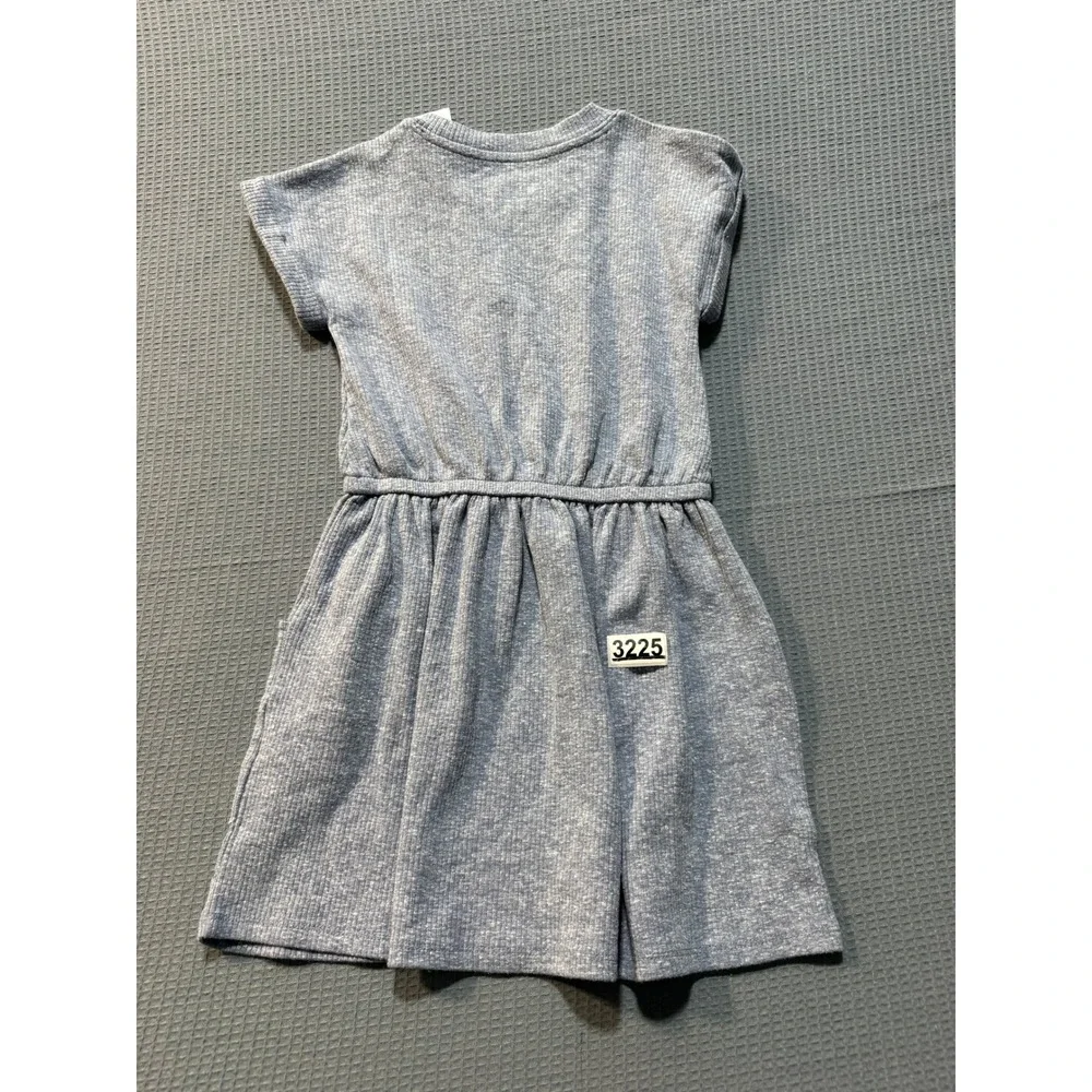 Cat & Jack Ribbed Knit Dress Girls Size S (6/6X) Heather Blue